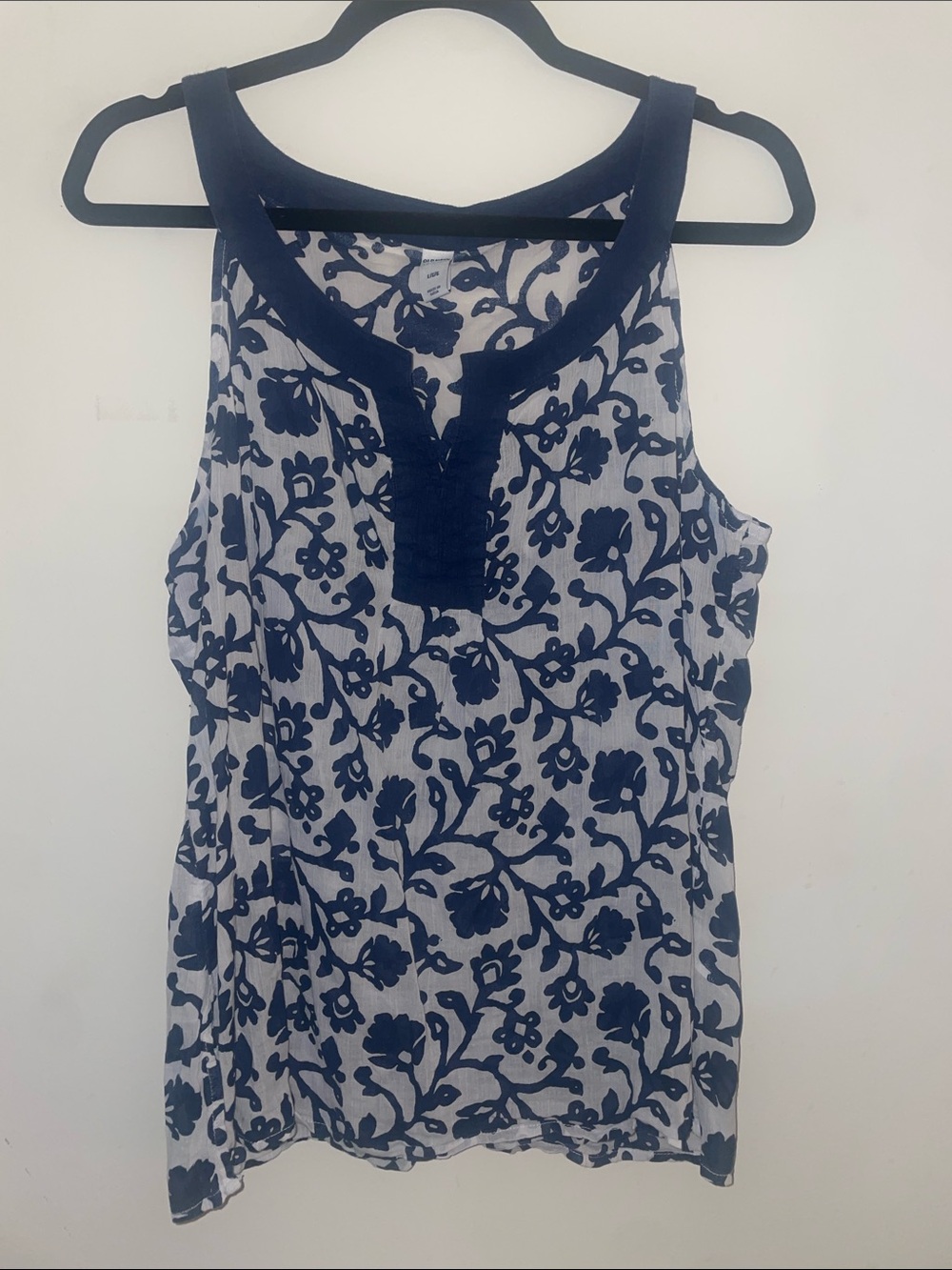 Women’s Navy Floral Tank Top